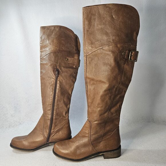 STEVE MADDEN Over The Knee Brown Flat Boots Sz 10 M Riding - Picture 1 of 11